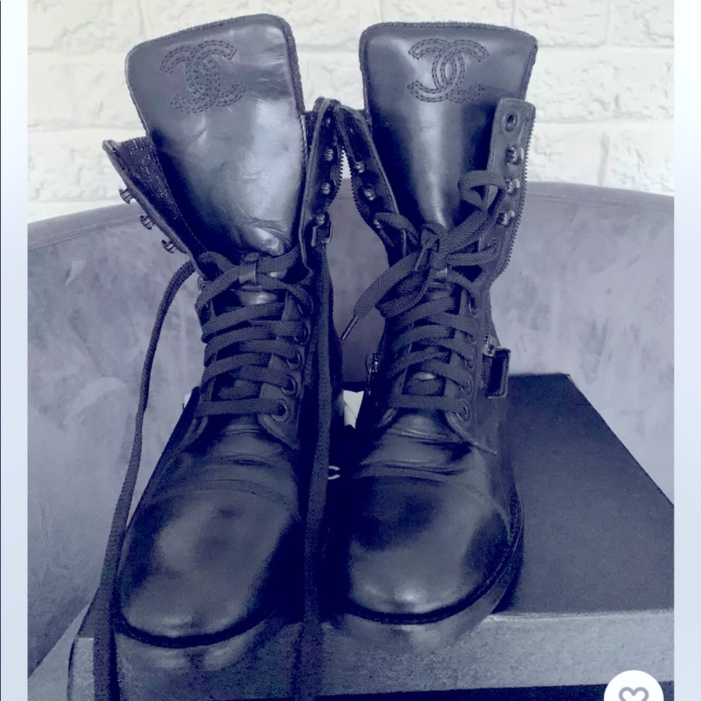 Chanel Combat Boots
